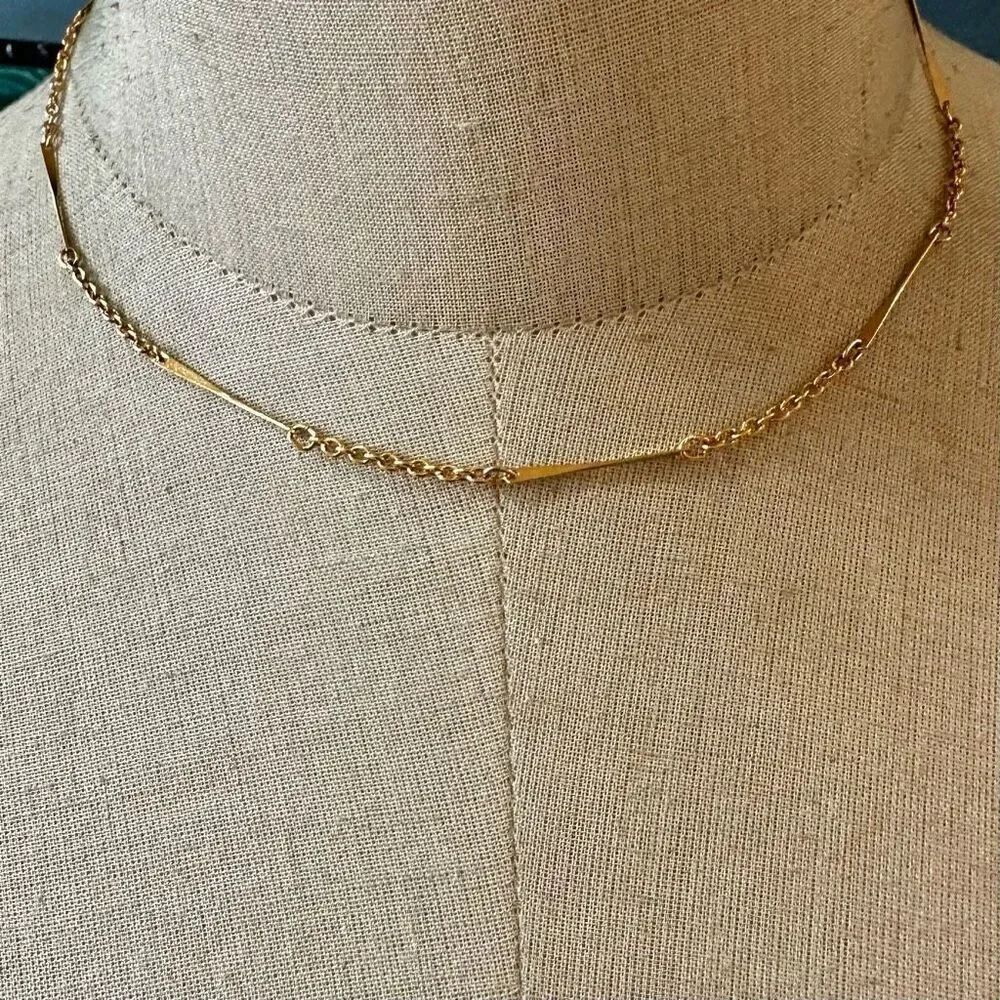 Gold tone chain necklace